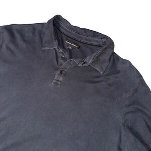 Banana Republic Mens XXL black Short Sleeve Polo Shirt Embroidered BR Logo